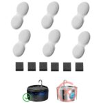 VOUAAOOD Katzenbrunnen Filter Set – 12er Pack (6 Aktivkohle + 6 Schaumstoff) für H6