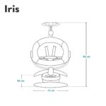 Lionelo Iris Elektrische Babywippe 360° drehbar – 5 Wiegegeschwindigkeiten für Babys bis 9 kg – Bild 2