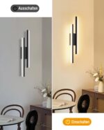 Oraymin LED Wandleuchte 12W, 40cm – Modernes Liniendesign mit 3000K Warmweiss für Schlafzimmer & Wohnzimmer – Bild 5