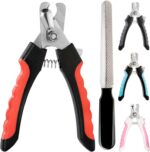 NAILAO Hundenagelschere Set mit Sicherheitsmechanismus & Krallenschleifer – Professionelle Haustier-Pediküre