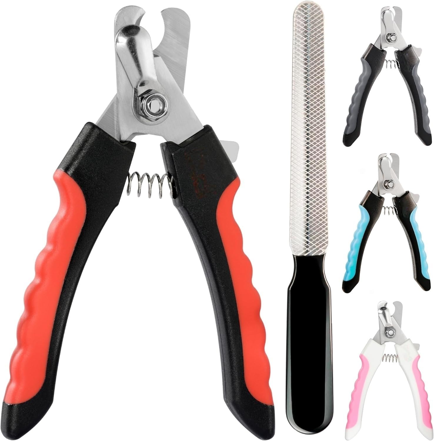 NAILAO Hundenagelschere Set mit Sicherheitsmechanismus & Krallenschleifer – Professionelle Haustier-Pediküre