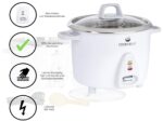 KeMar Reiskocher 1,4L mit Edelstahltopf & Glasdeckel – Elektrischer Reiswärmer mit Warmhaltefunktion – Bild 5