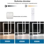 ZMH LED Deckenlampe 82 cm dimmbar mit Fernbedienung – Modernes Design für Wohnzimmer & Schlafzimmer – Bild 6
