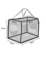 lionto Hundetransportbox 50x34x36 cm – Faltbar mit Liegekissen für Hunde & Katzen bis 10 kg – Bild 5