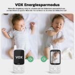 GHB Babyphone mit Kamera 720P HD – Sicherer Baby Monitor mit 15h Akku & Nachtsicht – Bild 4