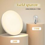 LED Deckenleuchte Ø28cm 2er Set 24W 3000K – Flach & Wasserfest für alle Räume – Bild 4