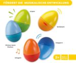 HABA Musikeier – 5 Rasseleier aus Buchenholz für musikalische Frühförderung ab 2 Jahren – Bild 4