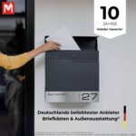 Metzler® Briefkasten Anthrazit mit Zeitungsfach – Personalisiert mit Lasergravur – Bild 5