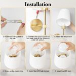 HOTUT Akku-Wandleuchte Gold 2er Set – Kabellose LED-Wandlampe mit Fernbedienung & RGB – Bild 7