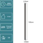 ZMH LED Wandlampe 100cm Schwarz Dimmbar 15W – Modern Up Down Flurlampe – Bild 8