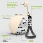Sinlay Hundetrinkflasche 285ml – Edelstahl mit Silikonnapf für unterwegs – Bild 2