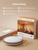 Lepro AI Smart Deckenlampe T1 – 24W, 1800lm, RGBCCT, dimmbar, IP44, WLAN – Bild 11