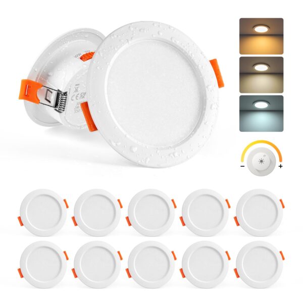 Sanyoung LED Einbaustrahler 5W dimmbar 230V – 10er Set mit 3 Farbtemperaturen & IP44