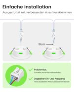 ALUSSO LED Einbaustrahler 68mm 12er Set – Dimmbar & 3 Farbtemperaturen für Badezimmer – Bild 5