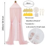 OldPAPA Kinder Betthimmel 240 cm Rosa – Premium Moskitonetz Baldachin für Babybett – Bild 2
