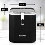 Kicinn Eiswürfelmaschine 12 kg/Tag – Kompakter Eisbereiter mit Selbstreinigung für Zuhause – Bild 5