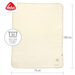 Fehn Kuscheldecke Schaf 100x75 cm – Flauschige Babydecke mit Kuscheltier – Bild 2