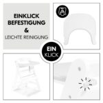 hauck Click Tray Weiss – Klick-Essbrett für Alpha+ & Beta+ Hochstuhl mit GRS Kunststoff – Bild 4