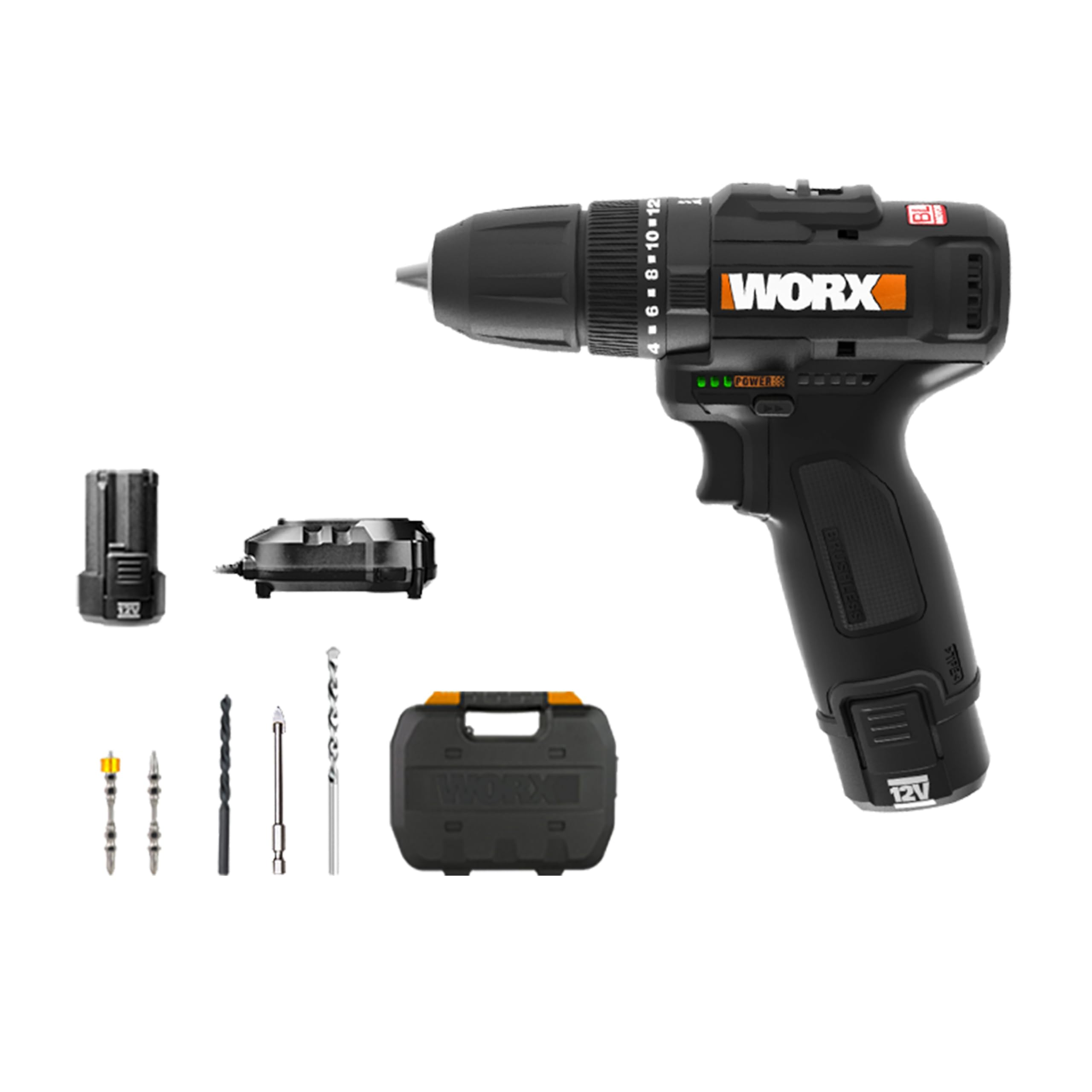 WORX WX121 Akku-Schlagbohrschrauber 12V – 3-in-1 Multifunktion mit Akku & Ladegerät