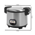 SARO JULIUS Reiskocher 13 L mit Antihaft-Topf – Profi-Reiskocher für 30 Portionen – Bild 2