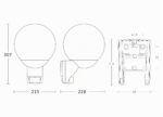 Steinel L 595 S Anthrazit – Sensor-Aussenwandleuchte mit 180° PIR & Glaskugel – Bild 2