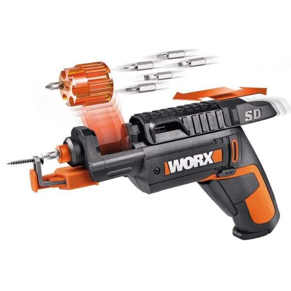 WORX WX255 Akkuschrauber 4V Li-Ion – Kompakt-Schrauber mit automatischem Bit-Wechsel