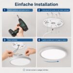 Oraymin Deckenleuchte Ø30 cm mit Bewegungsmelder – 24W LED 4000K für Flur & Balkon – Bild 7