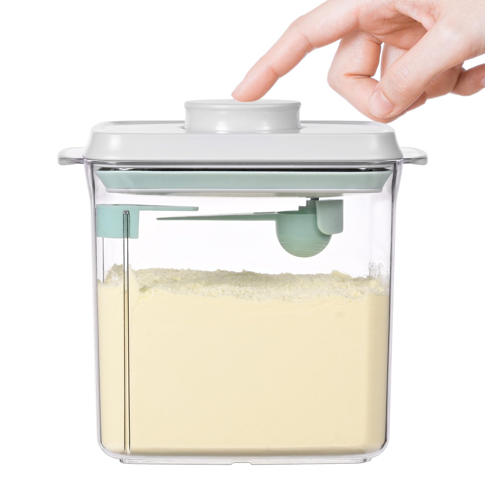 LUXECOVE Milchpulverspender 1700 ml – Versiegelte Aufbewahrungsbox mit Löffel