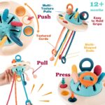 Jokooan Montessori Spielzeug UFO mit Silikonschnur – Motorikspielzeug für Babys 12-36 Monate – Bild 3