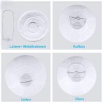 Funkeen 20er Papier Lampions Ø 20cm – Handgefertigte Lampenschirme für Hochzeit & Garten – Bild 3