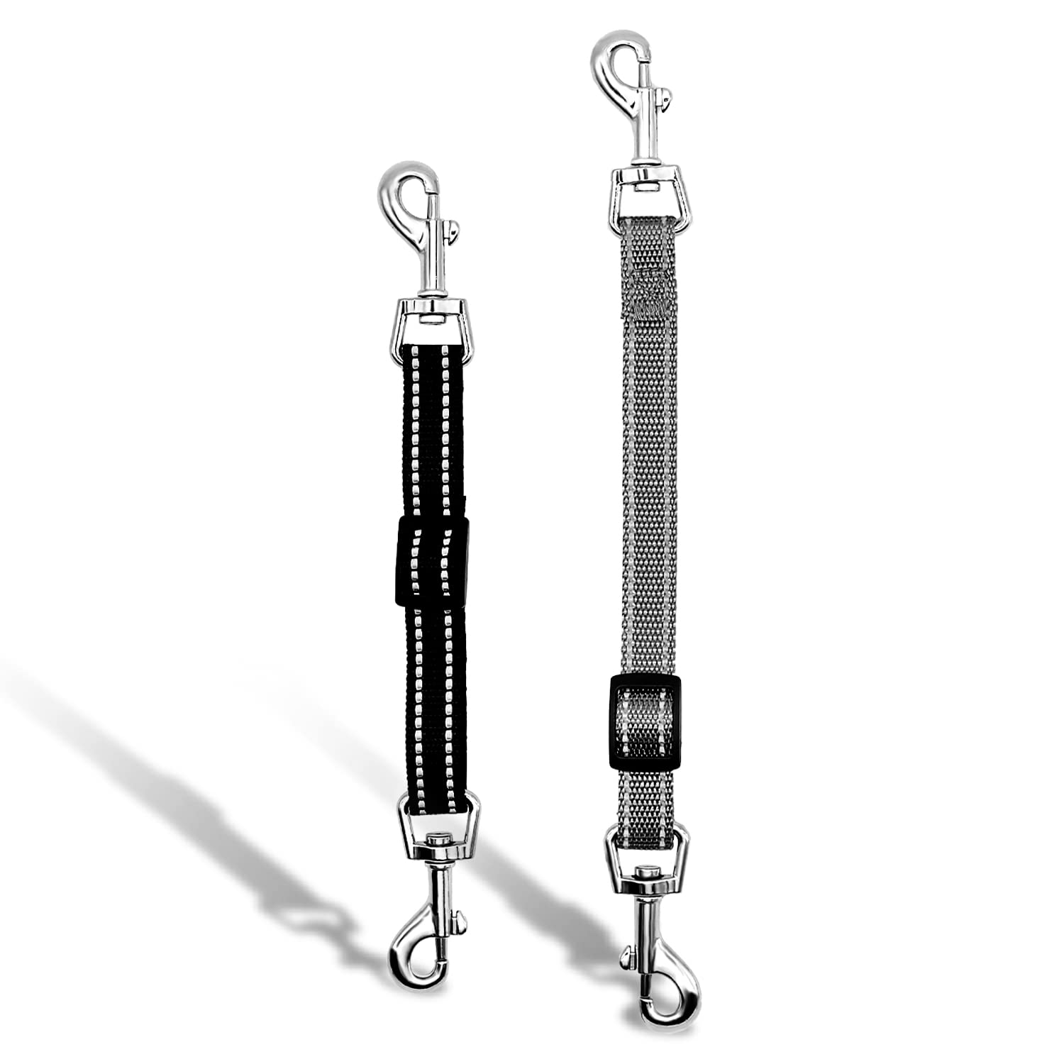 NAILAO Hundehalsband Clips – 2er Set mit Edelstahl & reflektierendem Nylon für sichere Hundeführung