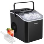 GUIVACI Eiswürfelmaschine mit Selbstreinigung – 12 kg/24h, tragbar mit Griff