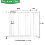 UISEBRT Treppenschutzgitter 85-95 cm – Selbstschliessendes Türgitter ohne Bohren – Bild 3