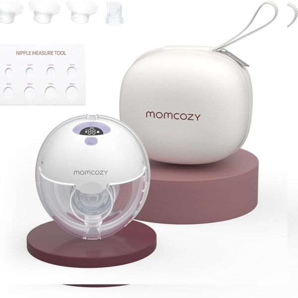 Momcozy M5 Elektrische Milchpumpe Freihändig 24mm – Tragbare Brustpumpe mit Mikrovibration
