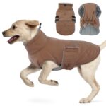 Hjumarayan Hundemantel XXL Wintermantel mit Fleecefutter – Wärmeschutz für grosse Hunde