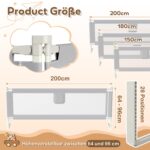 Tubiaz Kinderbettgitter 3er-Set – Höhenverstellbar 64–96 cm für Kleinkinder – Bild 2