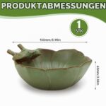 Vogeltränke Keramik 15x15cm mit 2 Dekovögeln – Winterfest für Balkon & Garten – Bild 2