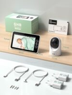 GHB Babyphone 7 Zoll 1080P IPS mit Infrarot-Nachtsicht – Sicherer Babymonitor für Eltern – Bild 2