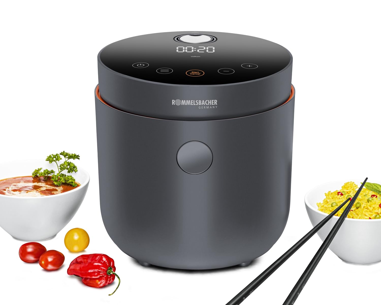 Rommelsbacher MRK 500 Reiskocher – 6 Programme mit Low-Carb-Funktion für gesunde Ernährung