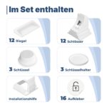 Hoffenbach Magnetische Kindersicherung 12er Set – Schrank- & Schubladensicherung ohne Bohren – Bild 7
