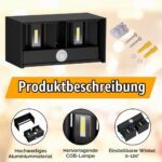 Klighten 24W LED-Aussenwandleuchte mit Bewegungsmelder – IP65 Wandlampe für Garten & Terrasse – Bild 2