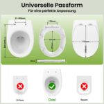 YEAUPE PRO Toilettensitz Duroplast mit Absenkautomatik – Oval, bis 150 kg belastbar – Bild 2