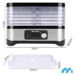 MalTec Dörrgerät 450W mit Timer & 5 Ebenen – Lebensmitteltrockner für Obst, Gemüse & Pilze – Bild 3