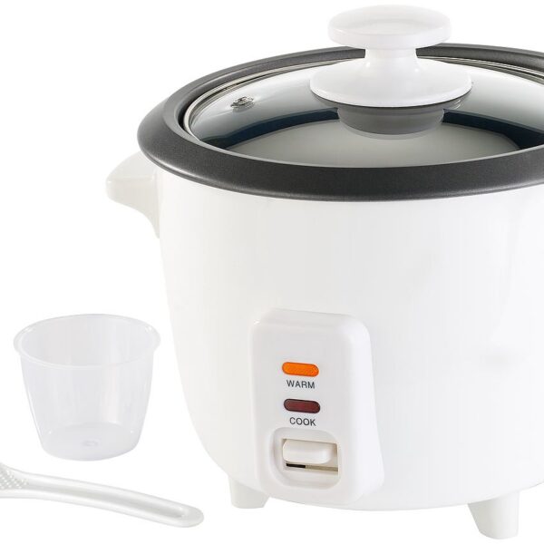 Rosenstein & Söhne Mini-Reiskocher 0,6 L – Vollautomatisch mit Warmhaltefunktion für 2–3 Personen