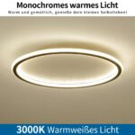 Mikeru 40cm LED Deckenleuchte Rund 3000K – Warmweiss Flush Mount für alle Räume – Bild 5