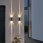 WYQSX LED-Außenwandleuchte 2er-Set 6W – Warmweisses Up & Down Licht für Fassade