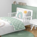 Kinderbettwäsche 100x135 cm aus 100% Baumwolle – Boho Regenbogen Design für Babys & Kleinkinder – Bild 7