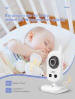 GHB Babyphone mit Kamera – 2,4" Display, ECO-Modus & Nachtsicht für sicheres Babymonitoring – Bild 3