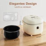 Bear Reiskocher 3,5 Tassen mit Dampfgarer – 6 Funktionen für 2–4 Personen – Bild 3