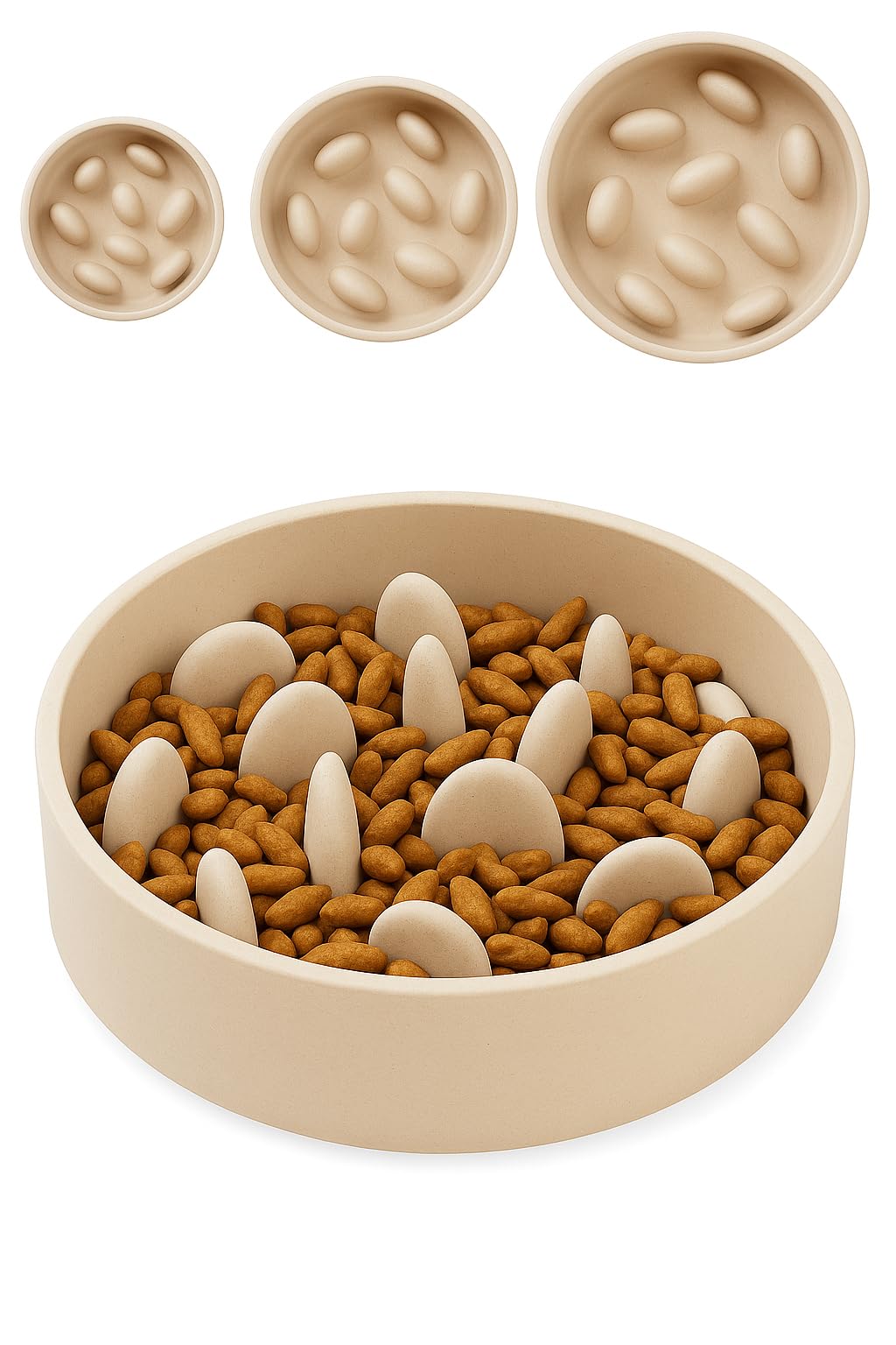 Flamingo Slow Feeder Greni 410ml – Anti-Schling Napf für kleine Hunde & Katzen